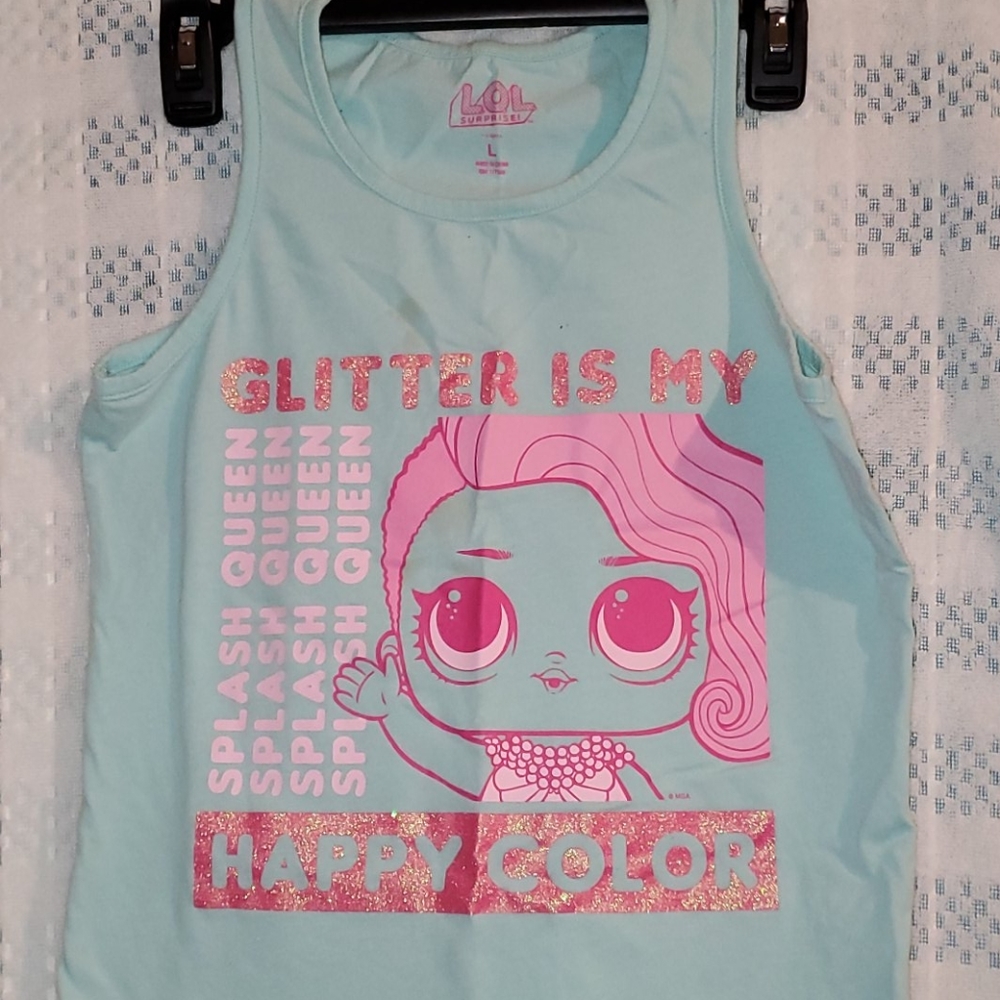 Mint green LOL tank top